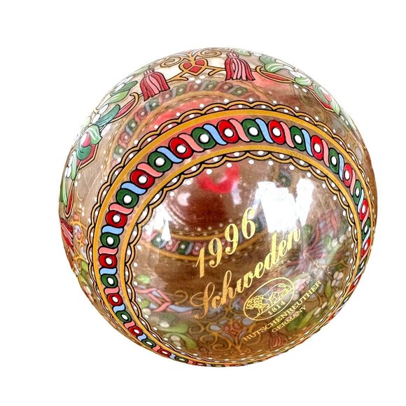 New Hutschenreuther Crystal Ball Christmas Ornament 1996 Art Deco Floral… - Picture 5 of 12